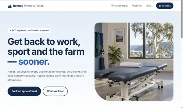 Design study: Ranges Physio and Rehab, a fictional physiotherapy clinic